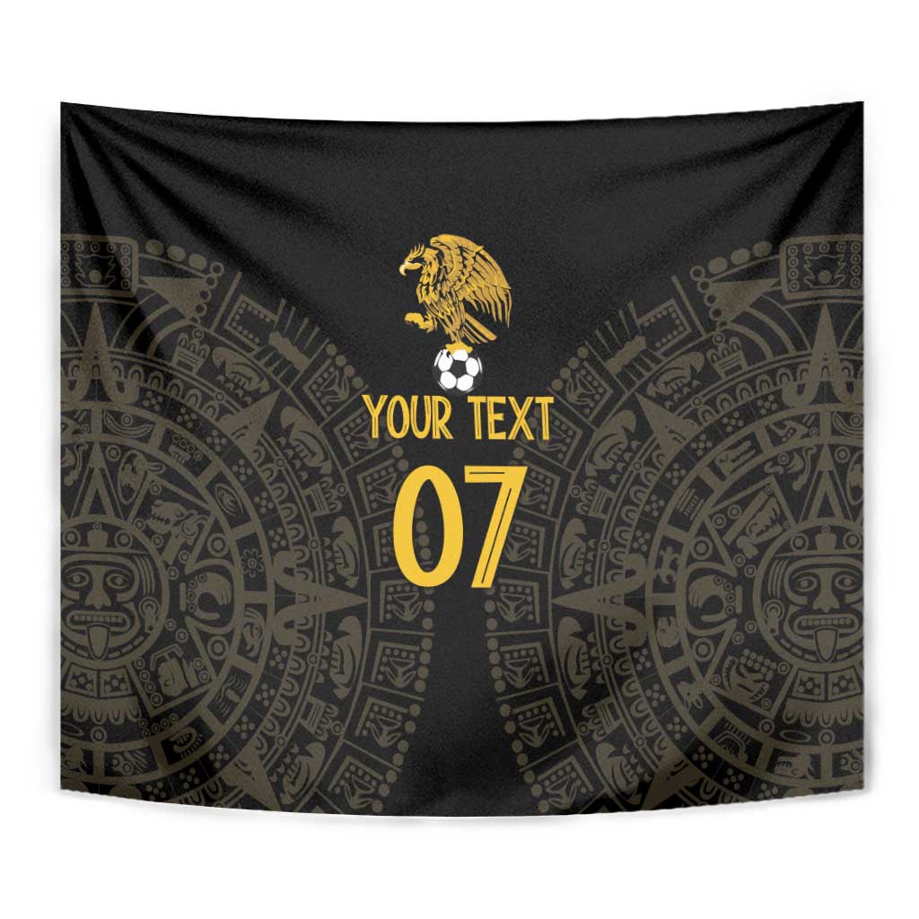 Mexico Football Custom Tapestry Viva Mexicana Aztec Inspired