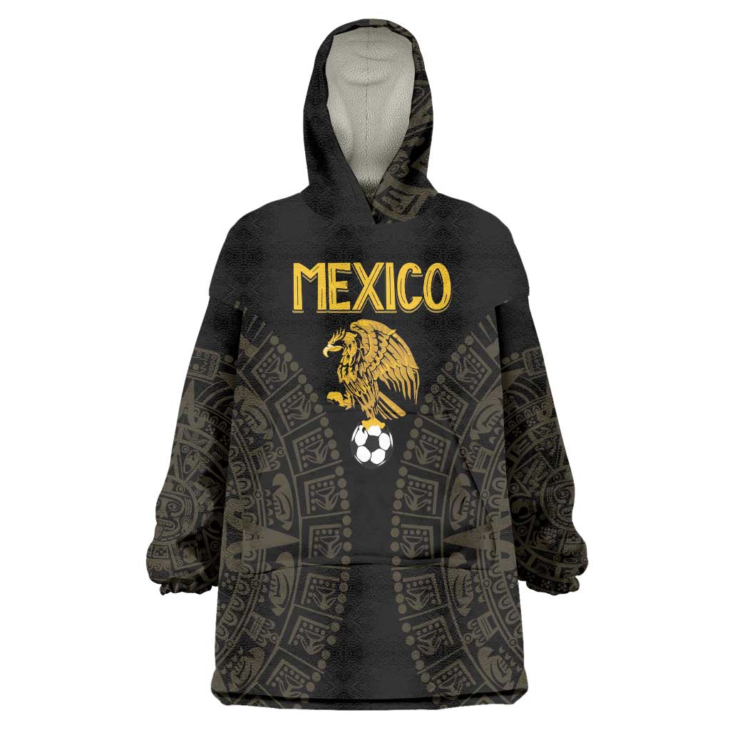 Mexico Football Custom Wearable Blanket Hoodie Viva Mexicana Aztec Inspired