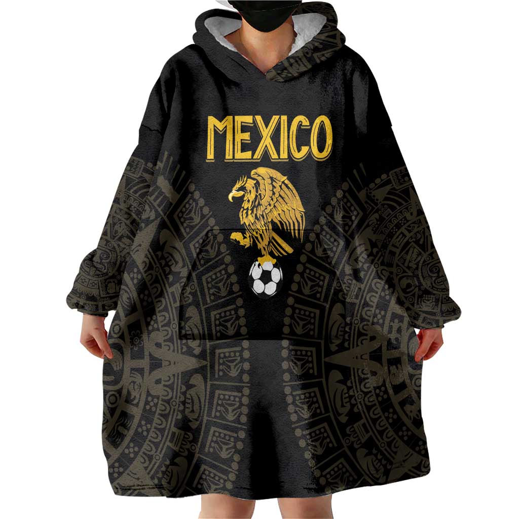 Mexico Football Custom Wearable Blanket Hoodie Viva Mexicana Aztec Inspired