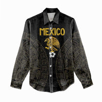 Mexico Football Custom Women Casual Shirt Viva Mexicana Aztec Inspired
