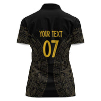 Mexico Football Custom Women Polo Shirt Viva Mexicana Aztec Inspired