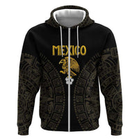 Mexico Football Custom Zip Hoodie Viva Mexicana Aztec Inspired