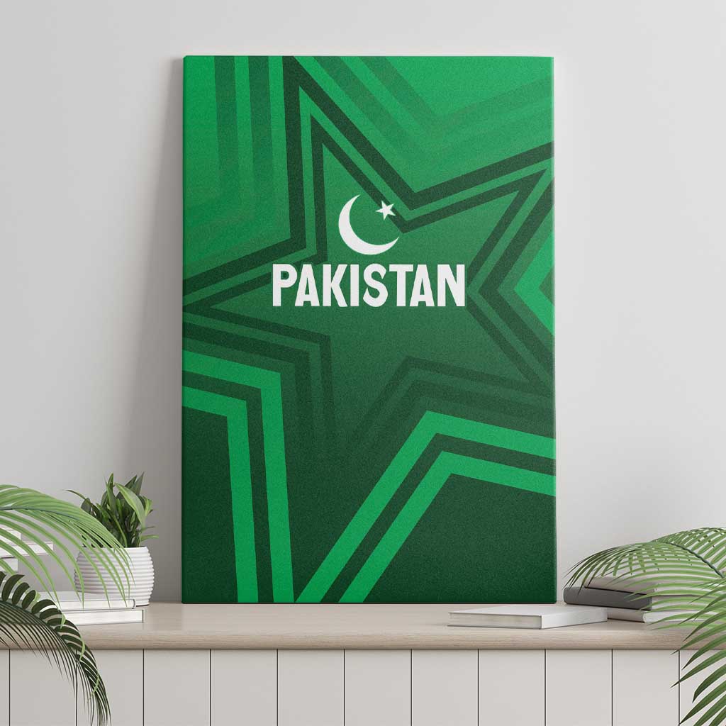Pakistan Cricket World Cup 2024 Canvas Wall Art Star Jersey Inspired LT7 - Wonder Print Shop