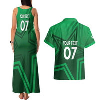 Pakistan Cricket World Cup 2024 Couples Matching Tank Maxi Dress and Hawaiian Shirt Star Jersey Inspired LT7 - Wonder Print Shop