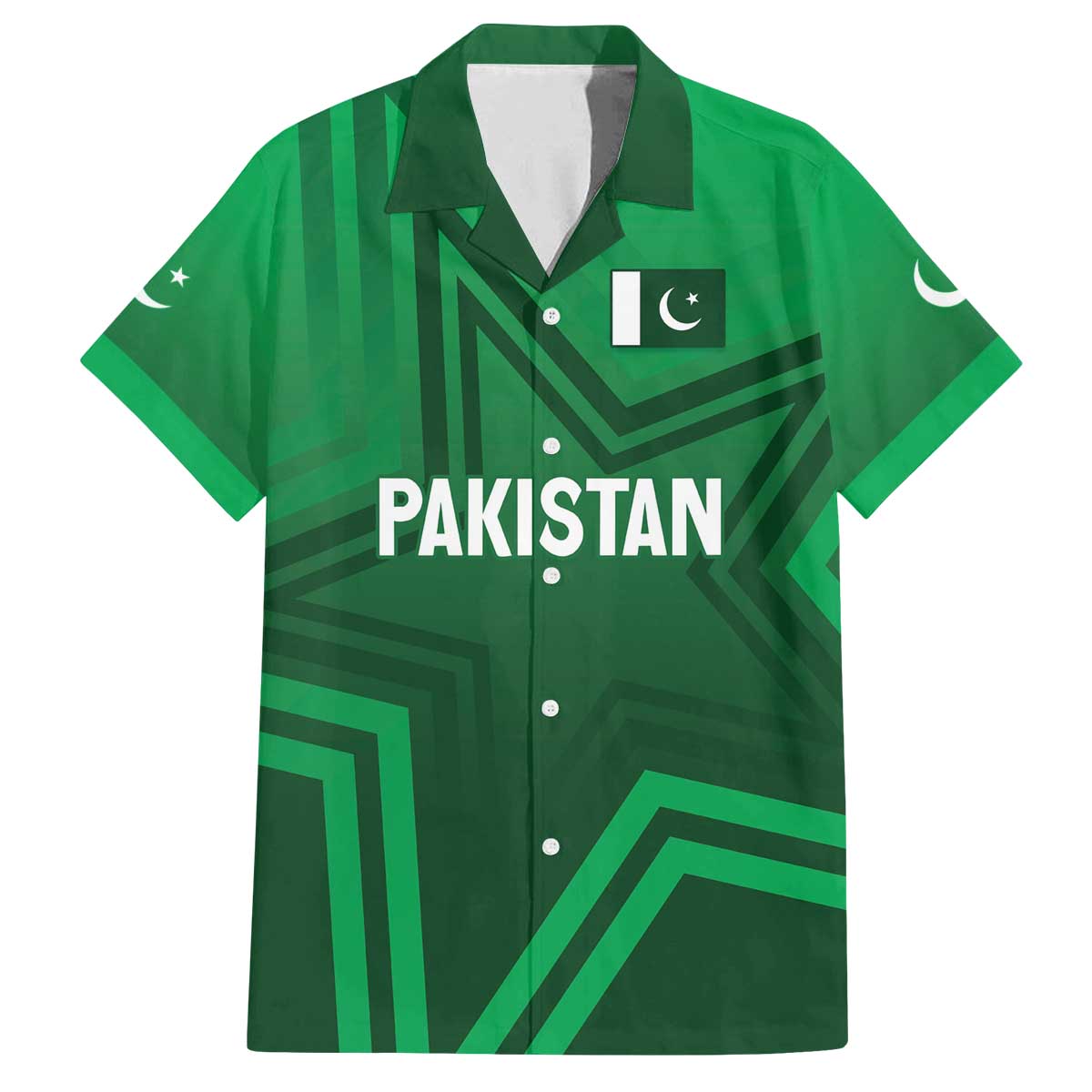Pakistan Cricket World Cup 2024 Family Matching Puletasi and Hawaiian Shirt Star Jersey Inspired - Wonder Print Shop