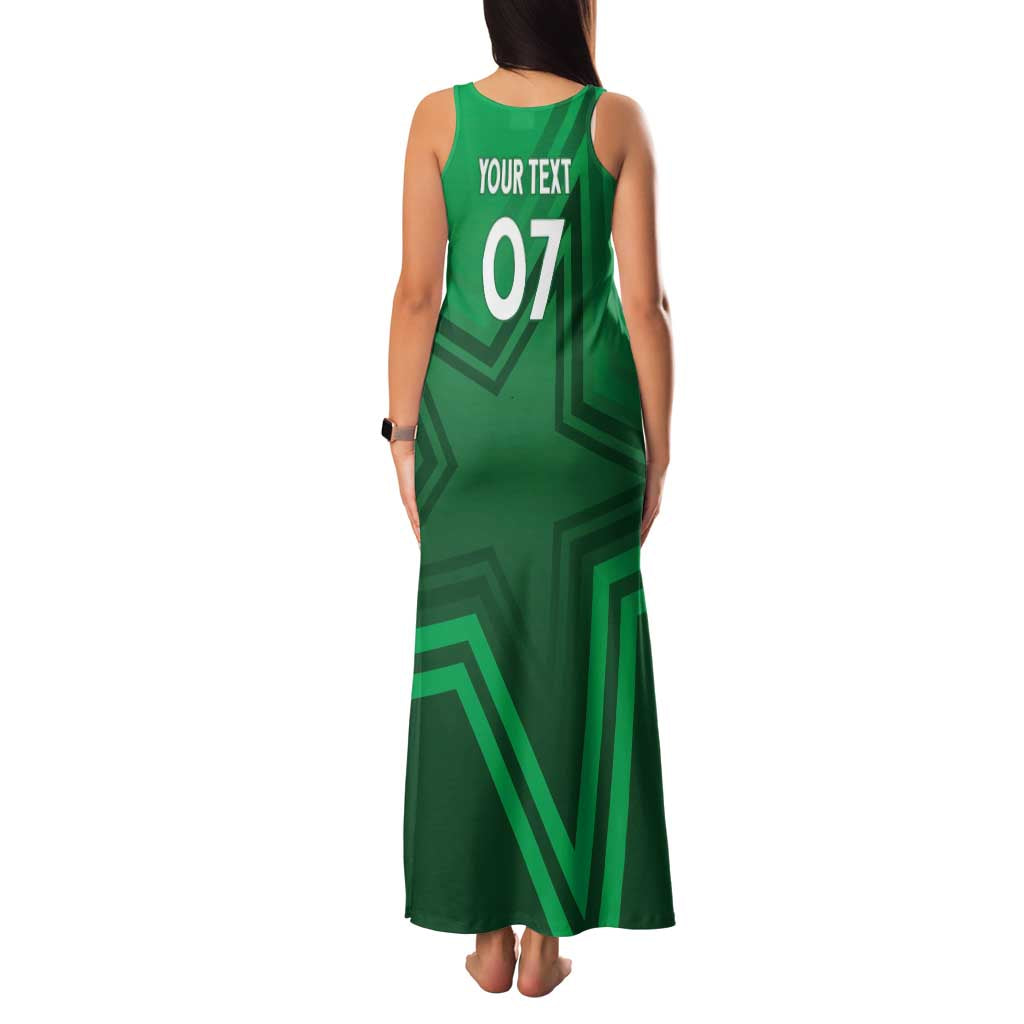 Pakistan Cricket World Cup 2024 Family Matching Tank Maxi Dress and Hawaiian Shirt Star Jersey Inspired - Wonder Print Shop