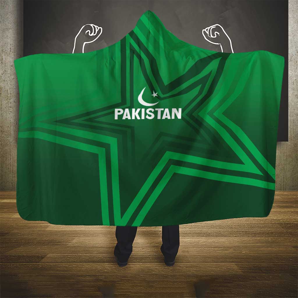 Pakistan Cricket World Cup 2024 Hooded Blanket Star Jersey Inspired