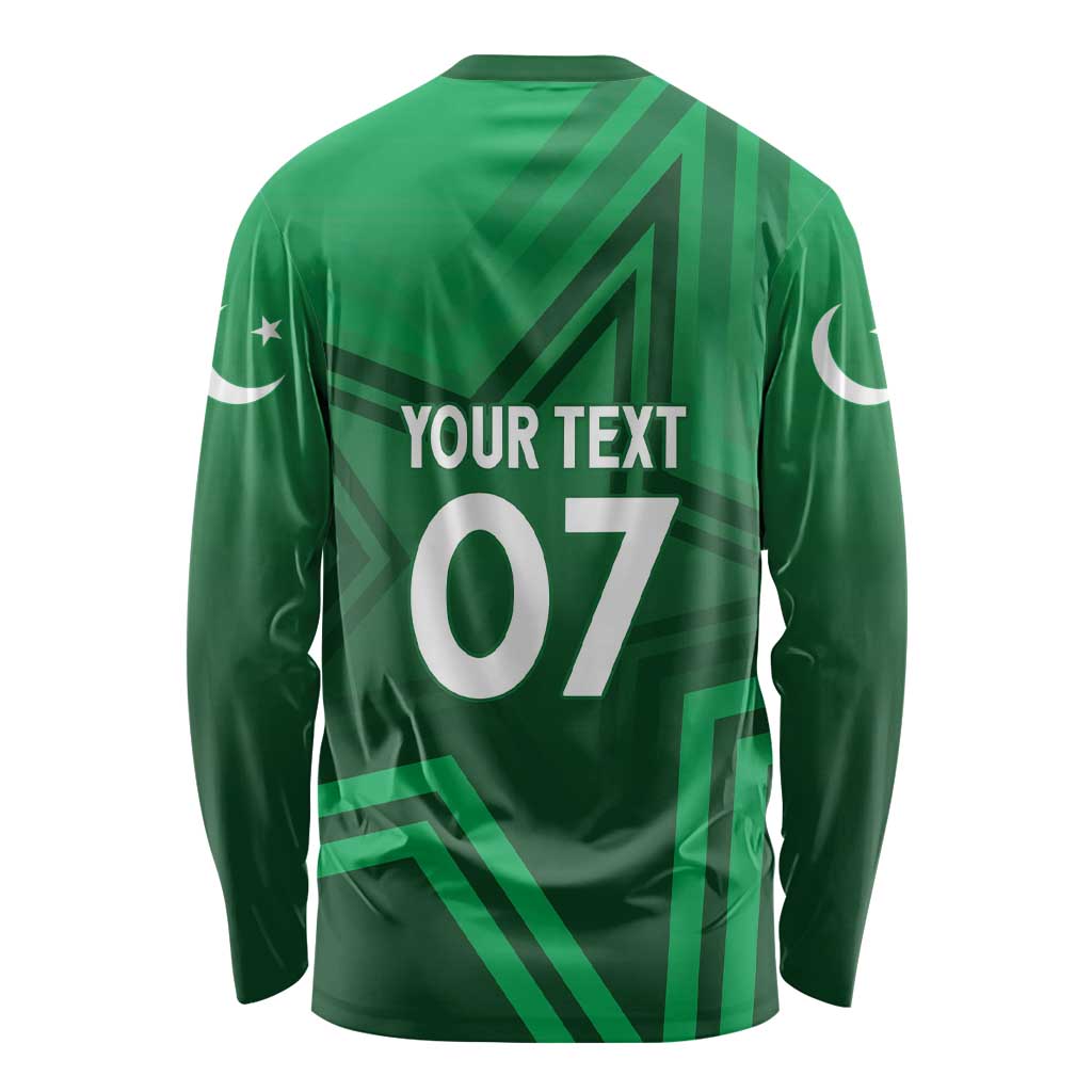 Pakistan Cricket World Cup 2024 Long Sleeve Shirt Star Jersey Inspired - Wonder Print Shop