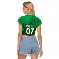 Pakistan Cricket World Cup 2024 Raglan Cropped T Shirt Star Jersey Inspired - Wonder Print Shop