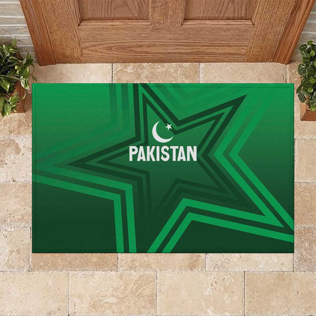 Pakistan Cricket World Cup 2024 Rubber Doormat Star Jersey Inspired - Wonder Print Shop