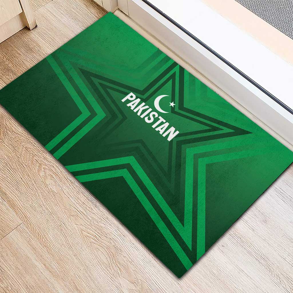 Pakistan Cricket World Cup 2024 Rubber Doormat Star Jersey Inspired - Wonder Print Shop