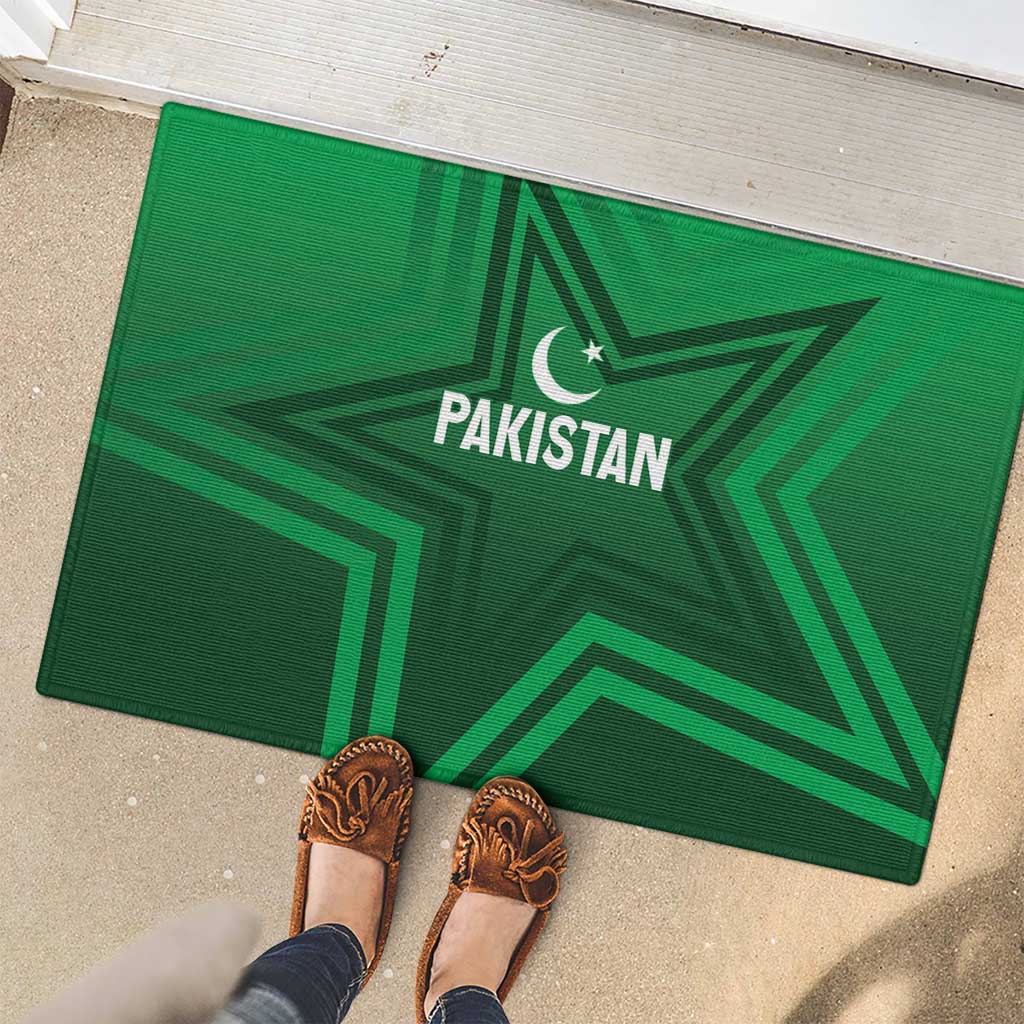 Pakistan Cricket World Cup 2024 Rubber Doormat Star Jersey Inspired - Wonder Print Shop