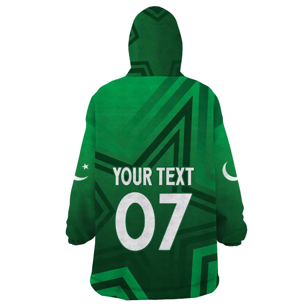 Pakistan Cricket World Cup 2024 Wearable Blanket Hoodie Star Jersey Inspired - Wonder Print Shop