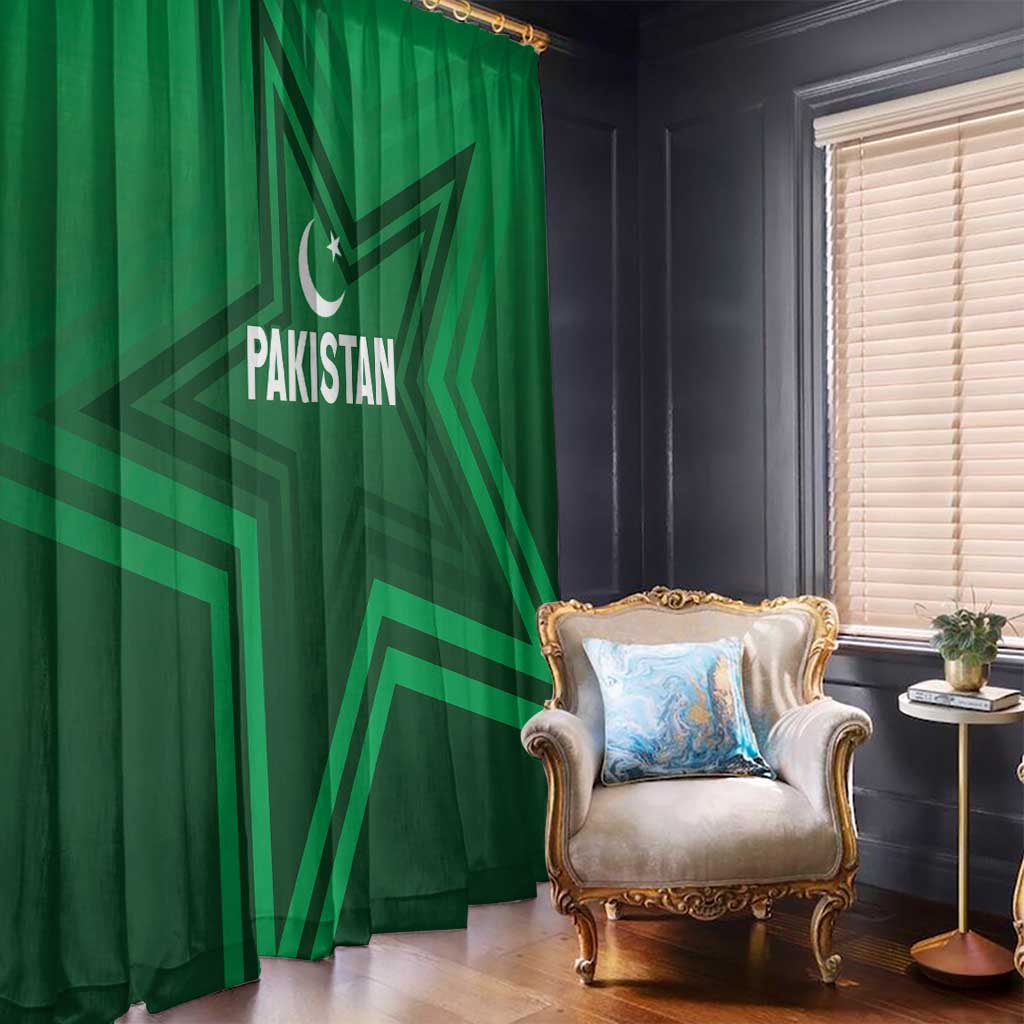 Pakistan Cricket World Cup 2024 Window Curtain Star Jersey Inspired - Wonder Print Shop