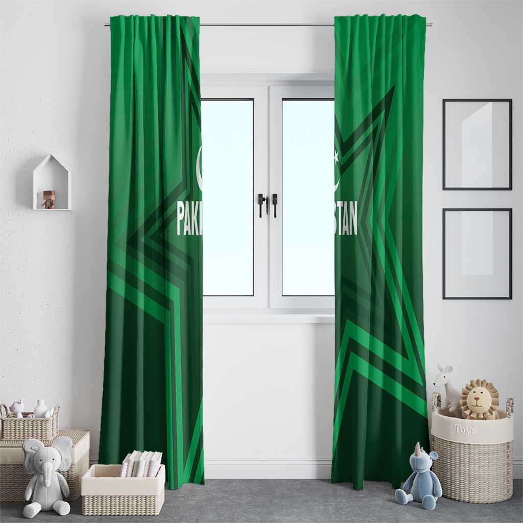 Pakistan Cricket World Cup 2024 Window Curtain Star Jersey Inspired - Wonder Print Shop
