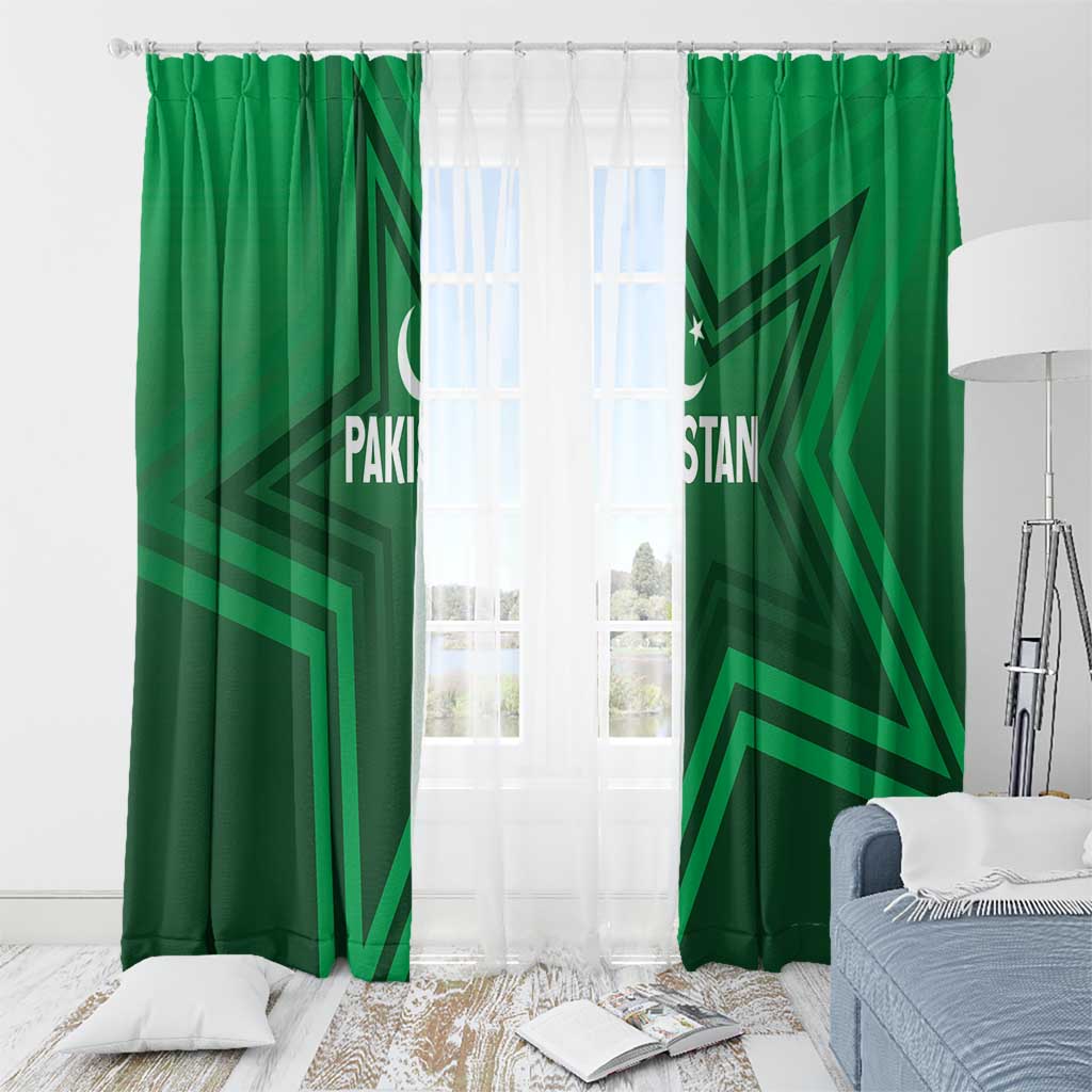 Pakistan Cricket World Cup 2024 Window Curtain Star Jersey Inspired - Wonder Print Shop