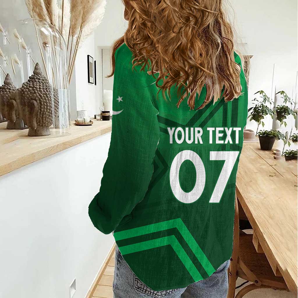 Pakistan Cricket World Cup 2024 Women Casual Shirt Star Jersey Inspired - Wonder Print Shop