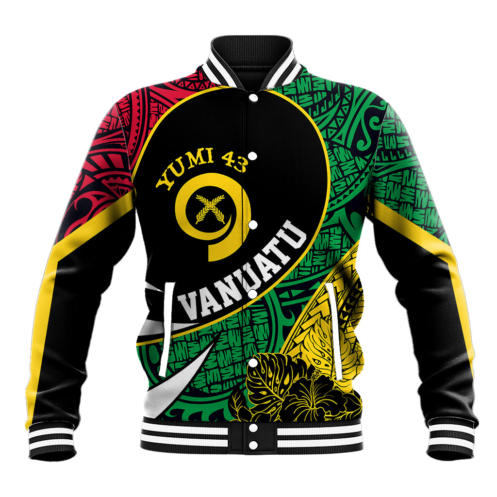 Personalised Vanuatu Baseball Jacket Independence Day Yumi 43 LT7 - Wonder Print Shop