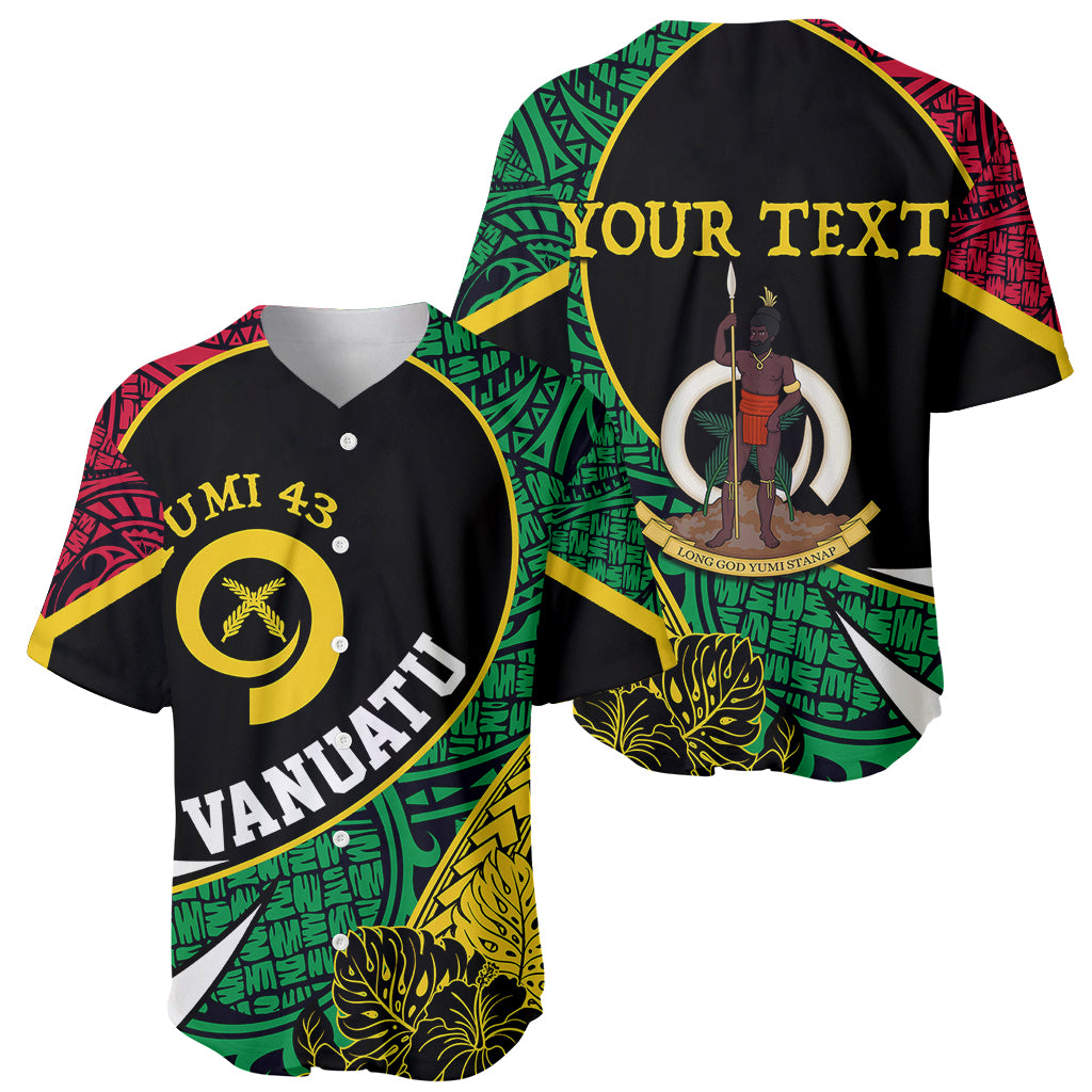 Personalised Vanuatu Baseball Jersey Independence Day Yumi 43 LT7 - Wonder Print Shop