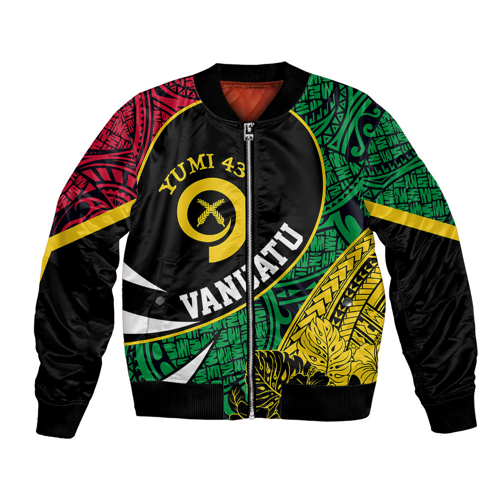 Personalised Vanuatu Bomber Jacket Independence Day Yumi 43 LT7 - Wonder Print Shop