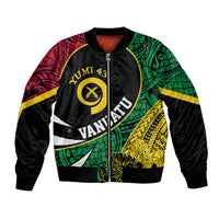 Personalised Vanuatu Bomber Jacket Independence Day Yumi 43 LT7 - Wonder Print Shop