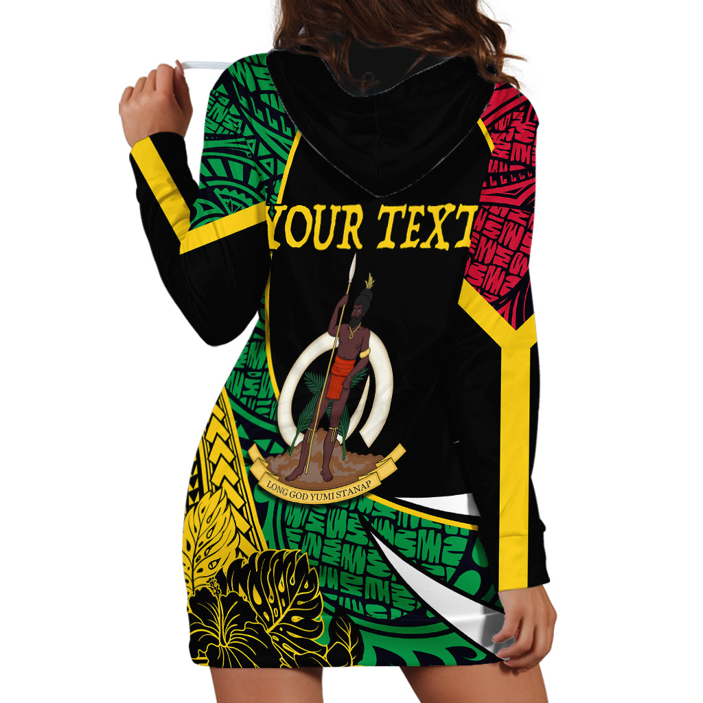 Personalised Vanuatu Hoodie Dress Independence Day Yumi 43 - Wonder Print Shop