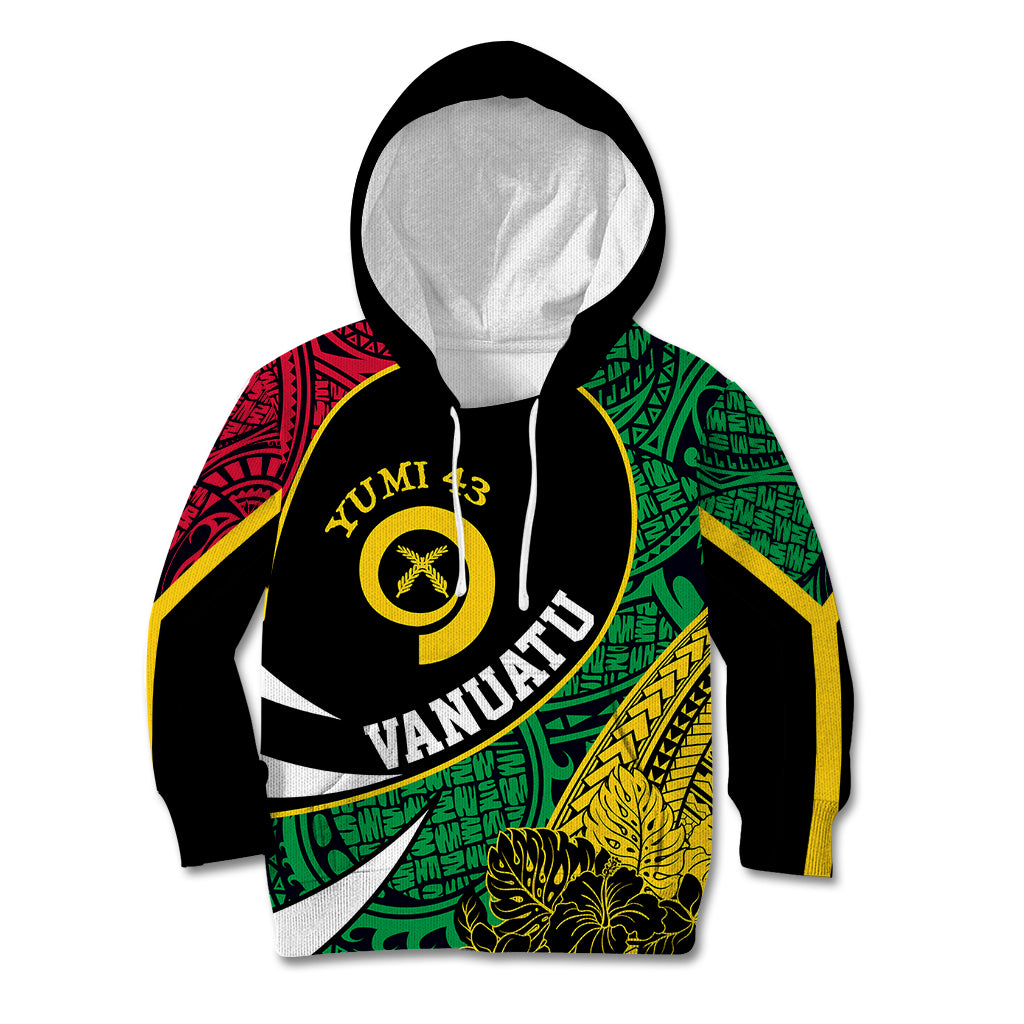 Personalised Vanuatu Kid Hoodie Independence Day Yumi 43 - Wonder Print Shop