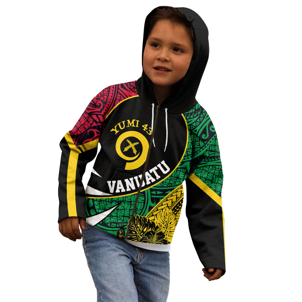 Personalised Vanuatu Kid Hoodie Independence Day Yumi 43 - Wonder Print Shop