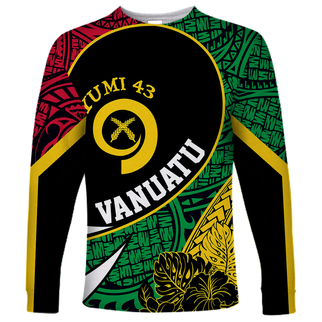 Personalised Vanuatu Long Sleeve Shirt Independence Day Yumi 43 - Wonder Print Shop