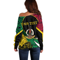 Personalised Vanuatu Off Shoulder Sweater Independence Day Yumi 43 - Wonder Print Shop