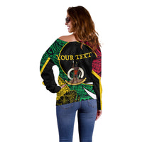 Personalised Vanuatu Off Shoulder Sweater Independence Day Yumi 43 - Wonder Print Shop