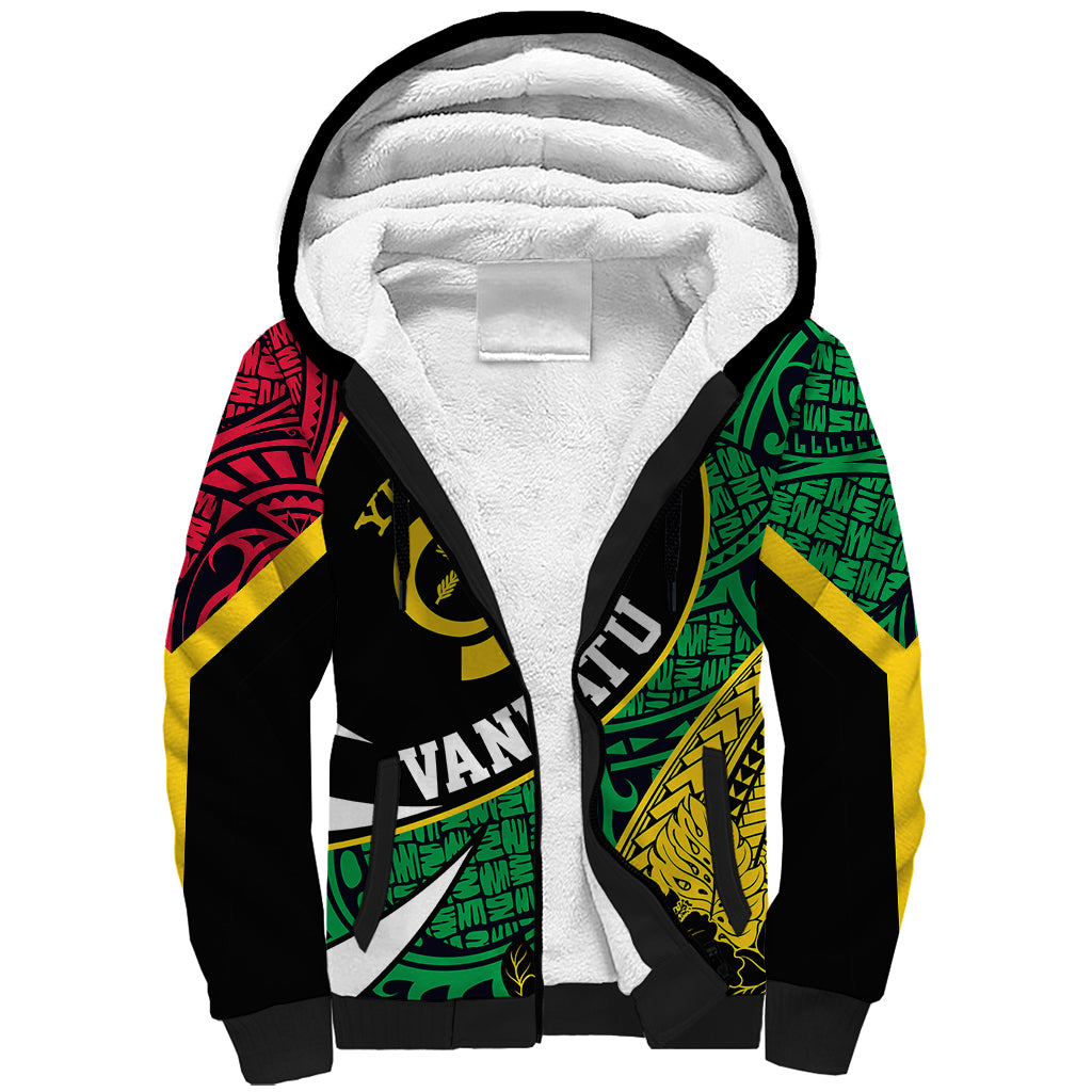 Personalised Vanuatu Sherpa Hoodie Independence Day Yumi 43 - Wonder Print Shop