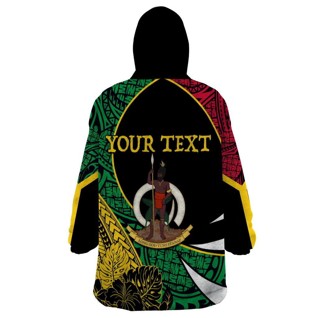 Personalised Vanuatu Wearable Blanket Hoodie Independence Day Yumi 43 - Wonder Print Shop