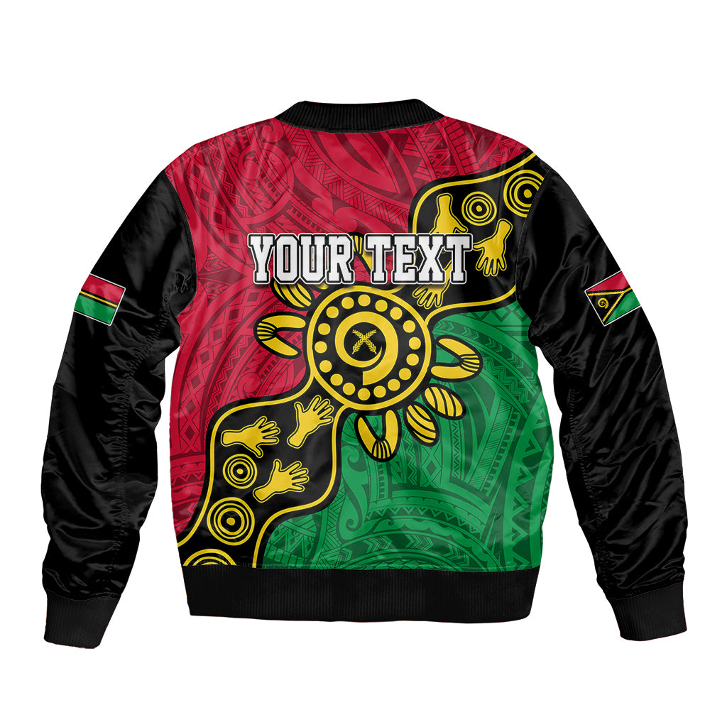 Personalised Vanuatu Bomber Jacket Mix Aboriginal Dot Art LT7 - Wonder Print Shop
