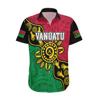Personalised Vanuatu Hawaiian Shirt Mix Aboriginal Dot Art - Wonder Print Shop