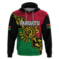 Personalised Vanuatu Hoodie Mix Aboriginal Dot Art - Wonder Print Shop