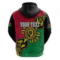 Personalised Vanuatu Hoodie Mix Aboriginal Dot Art - Wonder Print Shop
