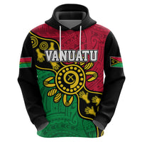 Personalised Vanuatu Hoodie Mix Aboriginal Dot Art - Wonder Print Shop