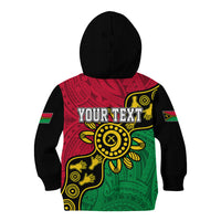 Personalised Vanuatu Kid Hoodie Mix Aboriginal Dot Art - Wonder Print Shop