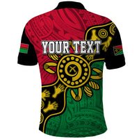 Personalised Vanuatu Polo Shirt Mix Aboriginal Dot Art - Wonder Print Shop