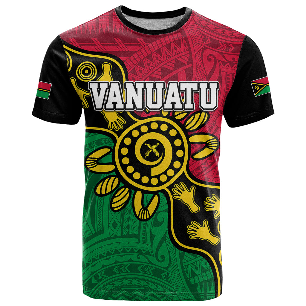 Personalised Vanuatu T Shirt Mix Aboriginal Dot Art - Wonder Print Shop