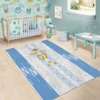 Argentina Football Custom Area Rug 2024 Albiceleste Grunge LT7 - Wonder Print Shop