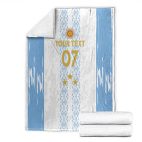 Argentina Football Custom Blanket 2024 Albiceleste Grunge