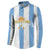 Argentina Football Custom Button Sweatshirt 2024 Albiceleste Grunge LT7 - Wonder Print Shop