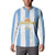 Argentina Football Custom Button Sweatshirt 2024 Albiceleste Grunge LT7 - Wonder Print Shop
