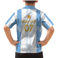 Argentina Football Custom Family Matching Mermaid Dress and Hawaiian Shirt 2024 Albiceleste Grunge LT7 - Wonder Print Shop