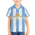 Argentina Football Custom Family Matching Off Shoulder Short Dress and Hawaiian Shirt 2024 Albiceleste Grunge LT7 - Wonder Print Shop