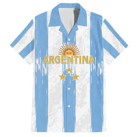 Argentina Football Custom Family Matching Summer Maxi Dress and Hawaiian Shirt 2024 Albiceleste Grunge - Wonder Print Shop