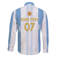 Argentina Football Custom Family Matching Summer Maxi Dress and Hawaiian Shirt 2024 Albiceleste Grunge - Wonder Print Shop