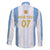 Argentina Football Custom Family Matching Summer Maxi Dress and Hawaiian Shirt 2024 Albiceleste Grunge - Wonder Print Shop